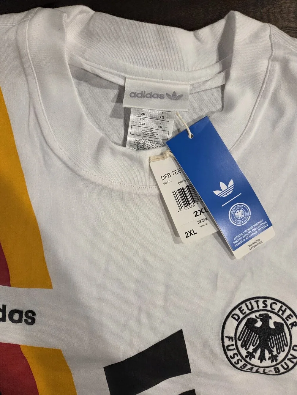 Adidas 1994 German Soccer Tee Jersey Men's Size 2XL